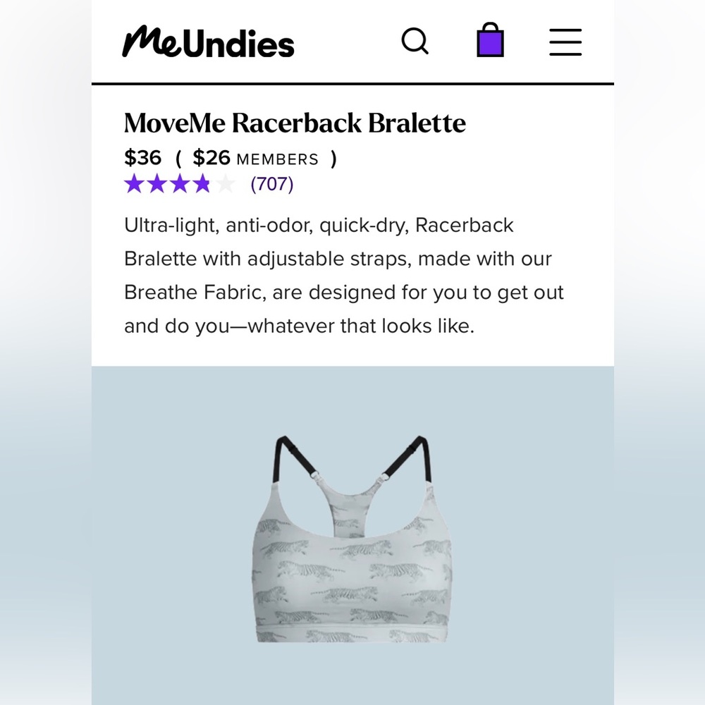 MeUndies MoveMe Racerback Bralette